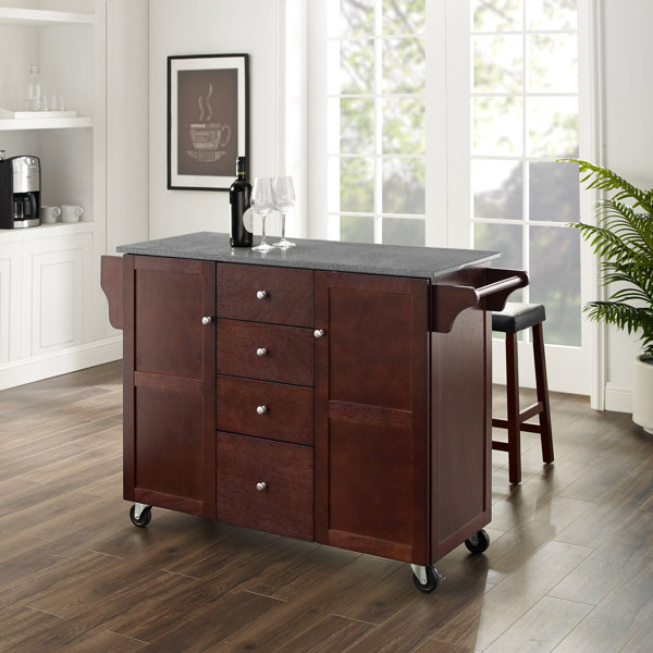 Williston Pepperell Granite Top Kitchen Cart & Reviews Wayfair